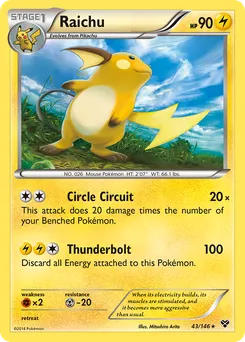 Raichu #43, Reverse Foil