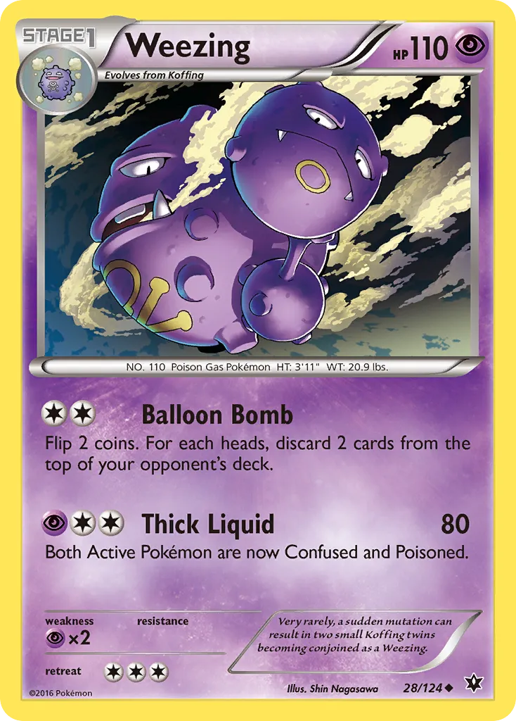 Weezing #28, Fates Collide Reverse Foil