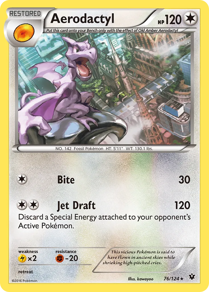 Aerodactyl #76, Fates Collide Reverse Foil