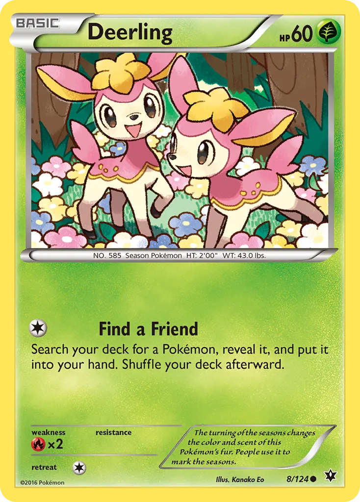 Deerling #8, Fates Collide Reverse Foil