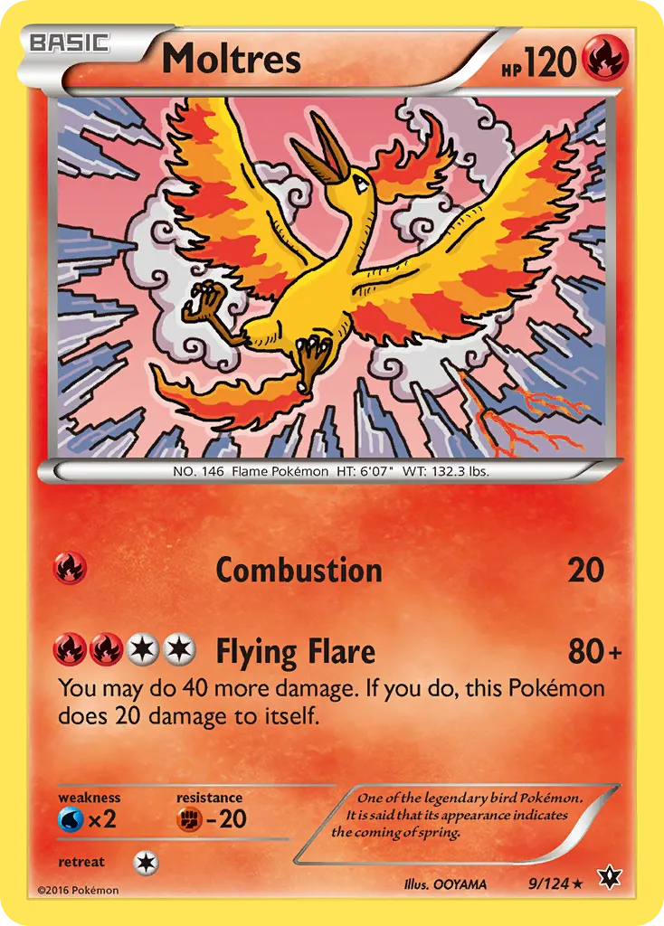 Moltres #9, Fates Collide Reverse Foil