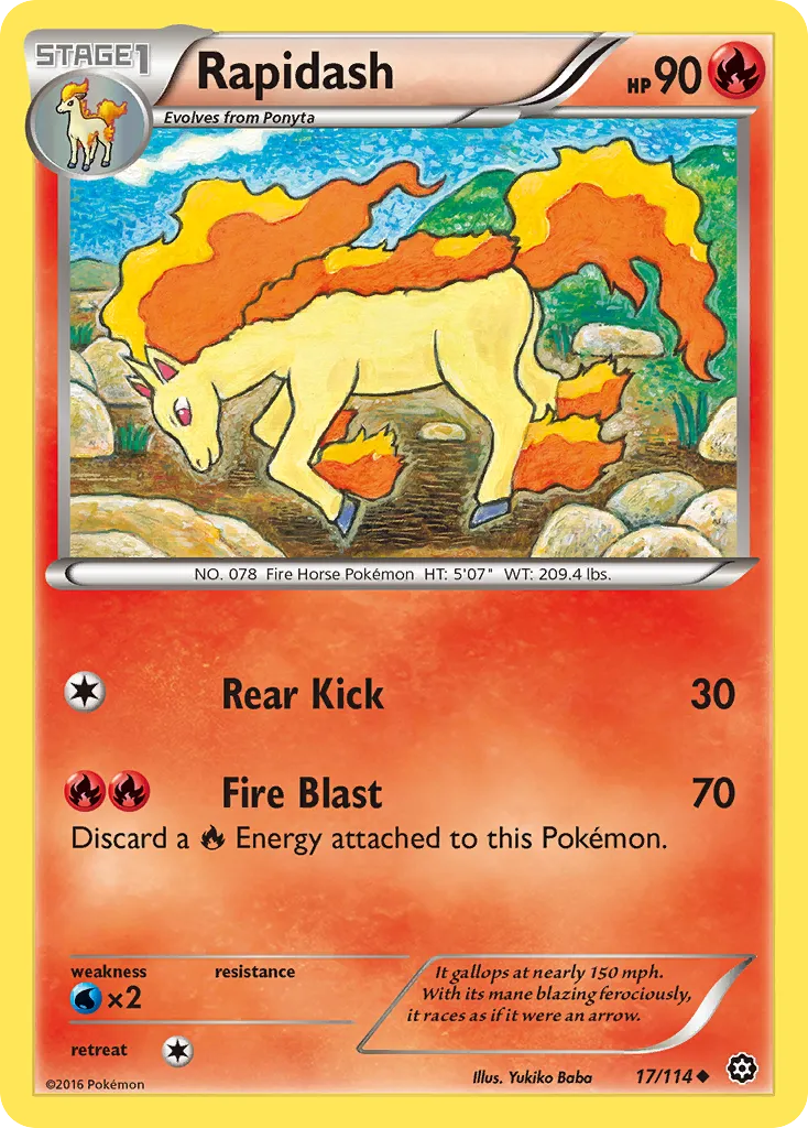 Rapidash #17, Steam Siege Reverse Foil