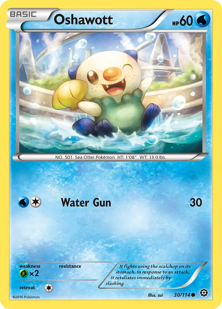 Oshawott #30, Steam Siege Reverse Foil