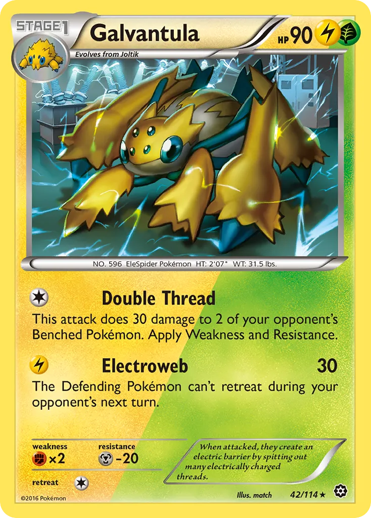 Galvantula #42, Steam Siege Reverse Foil