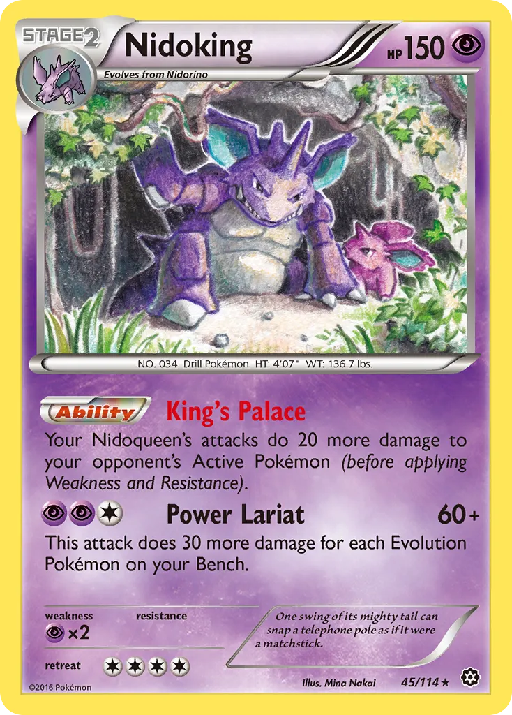 Nidoking #45, Steam Siege Reverse Foil