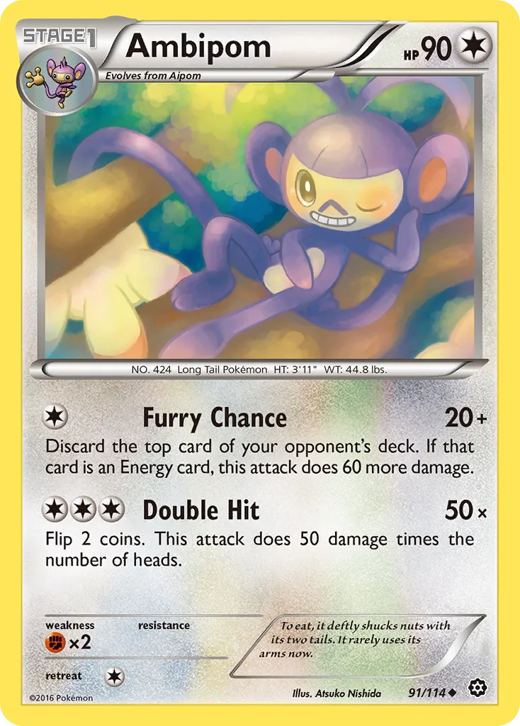 Ambipom #91, Steam Siege Reverse Foil