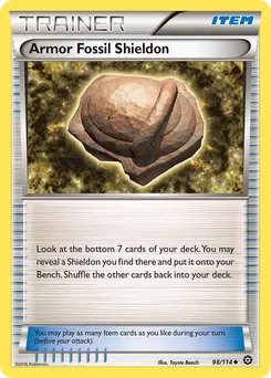Armor Fossil Shieldon #98, Reverse Foil