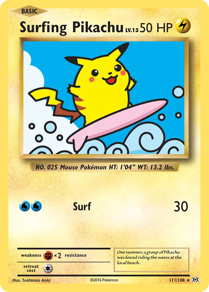 Surfing Pikachu #111, Evolutions