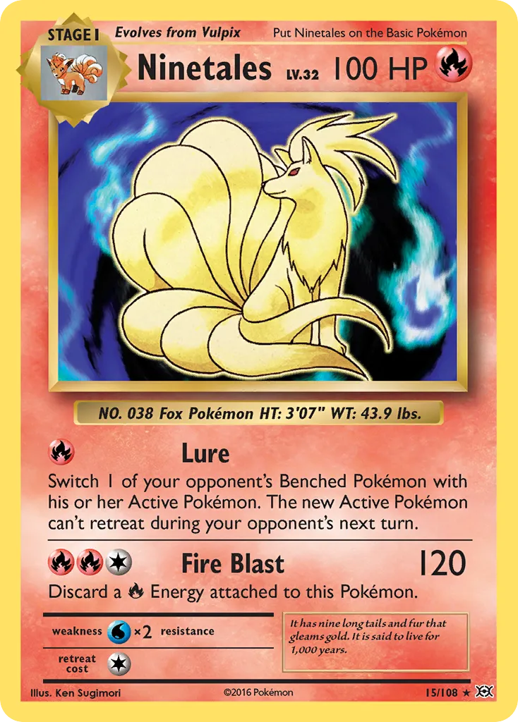 Ninetales #15, Evolutions Prerelease Kit