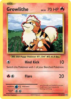 Growlithe #17, Reverse Foil