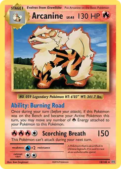 Arcanine #18, Reverse Foil