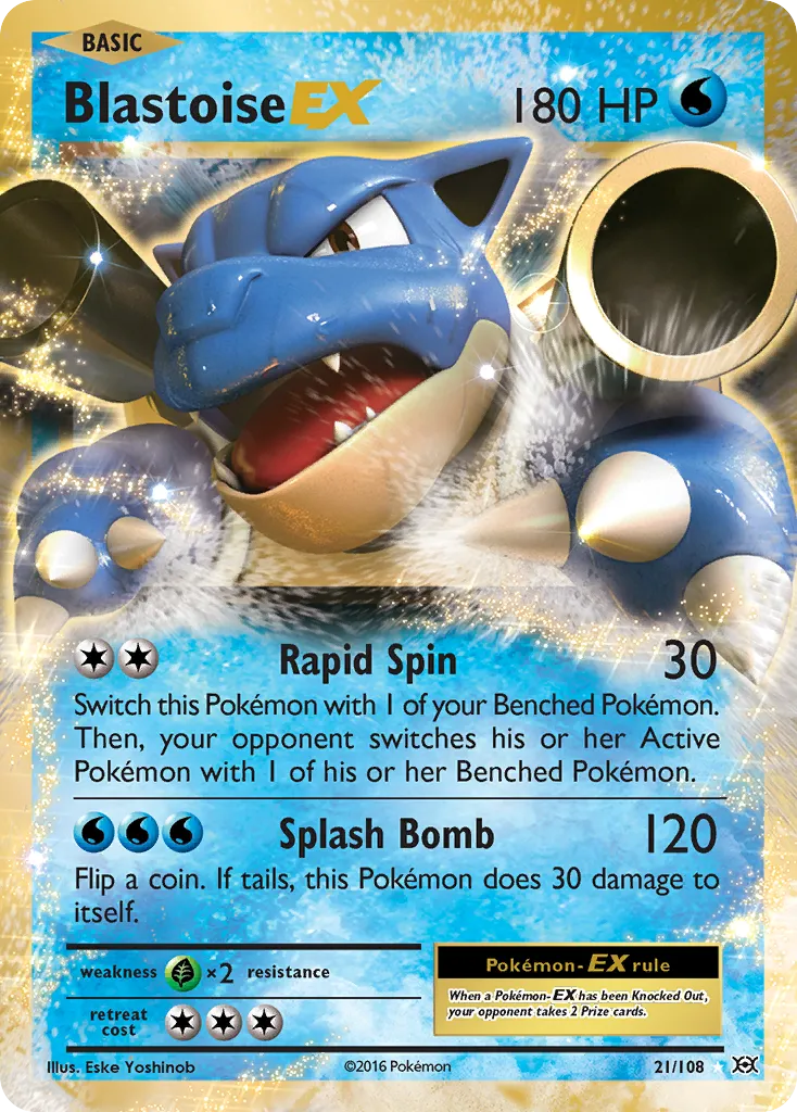 Blastoise-EX #21, Evolutions