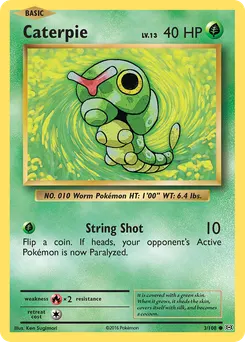 Caterpie #3, Reverse Foil