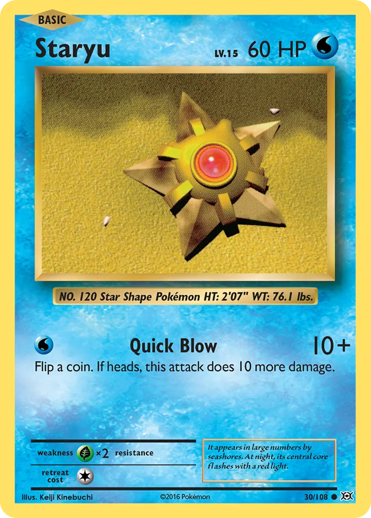 Staryu #30, Evolutions