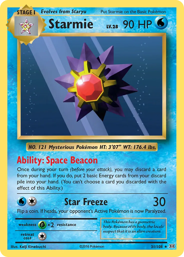 Starmie #31, Evolutions