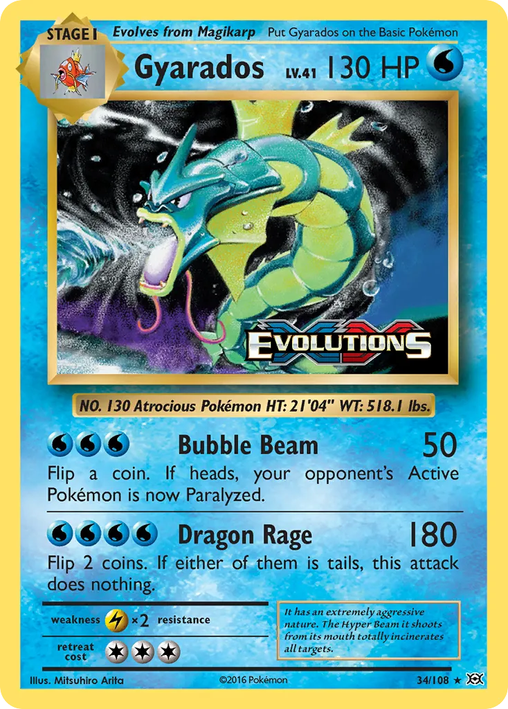Gyarados #34, Evolutions