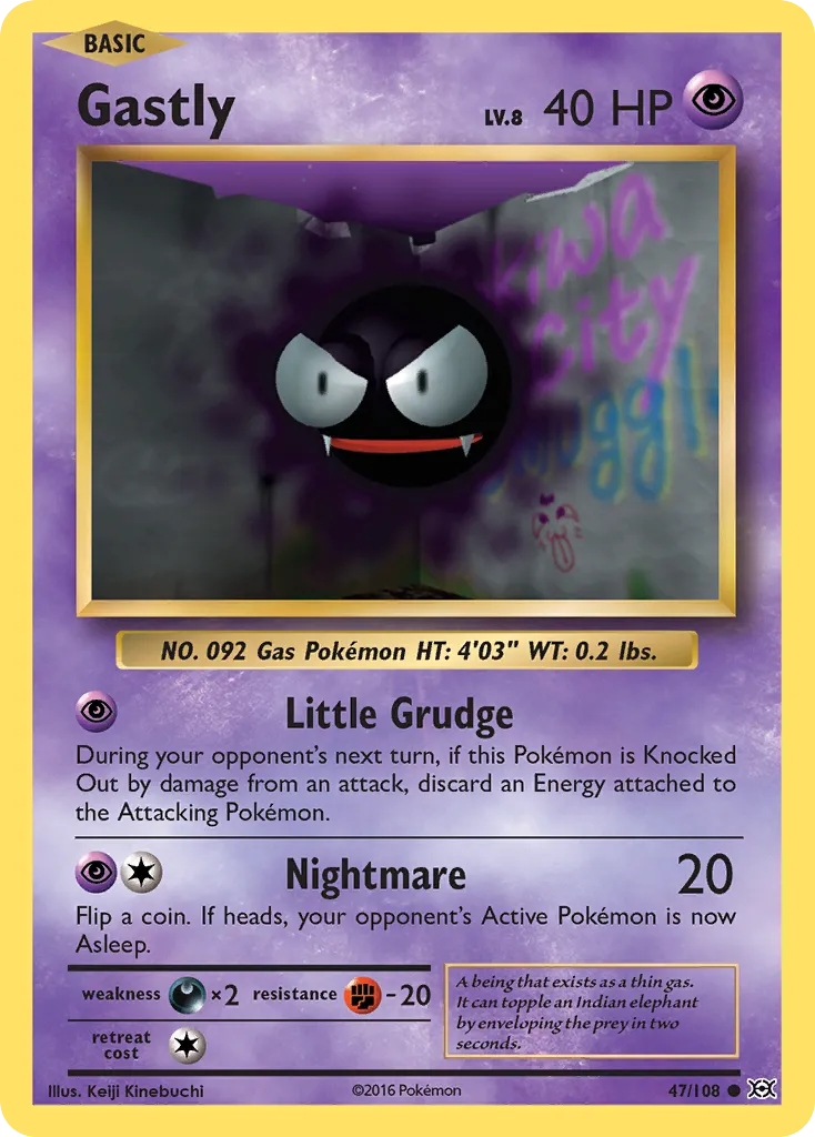 Gastly #47, Evolutions Reverse Foil