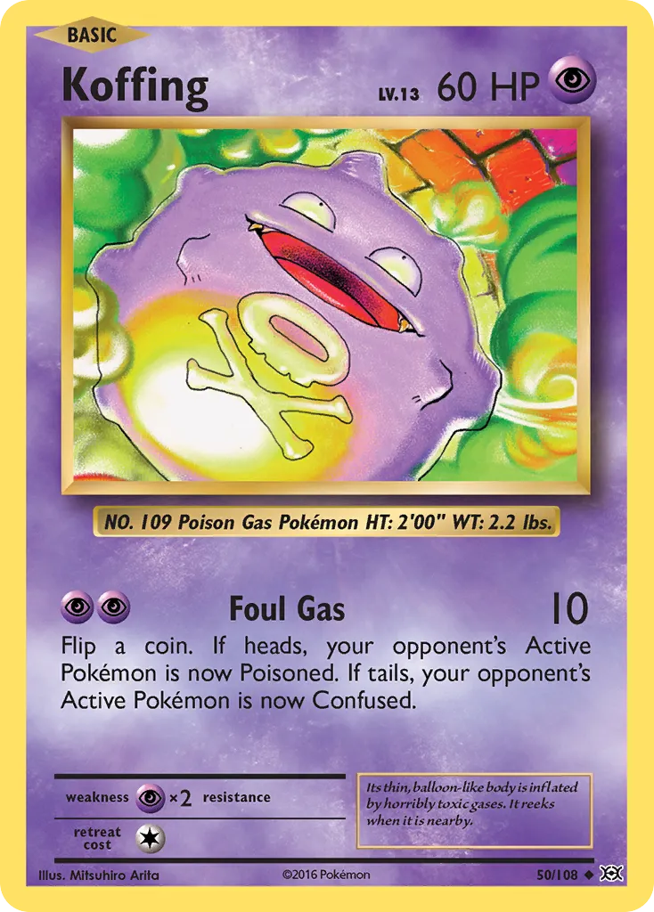 Koffing #50, Evolutions Reverse Foil