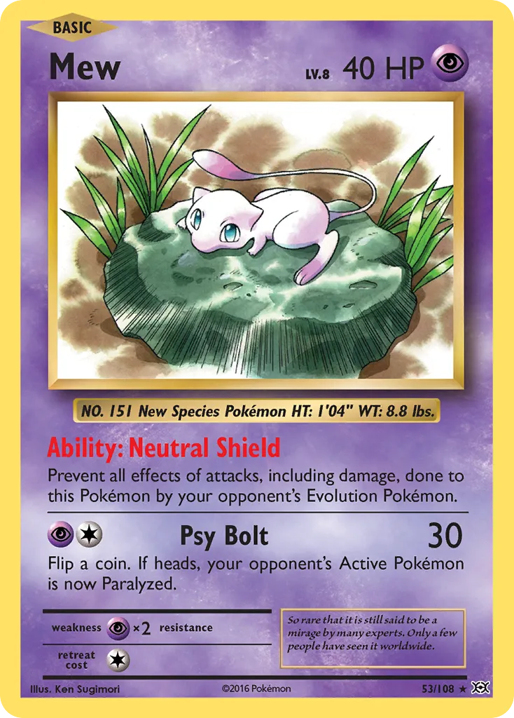 Mew #53, Evolutions 2nd Place Pokemon League