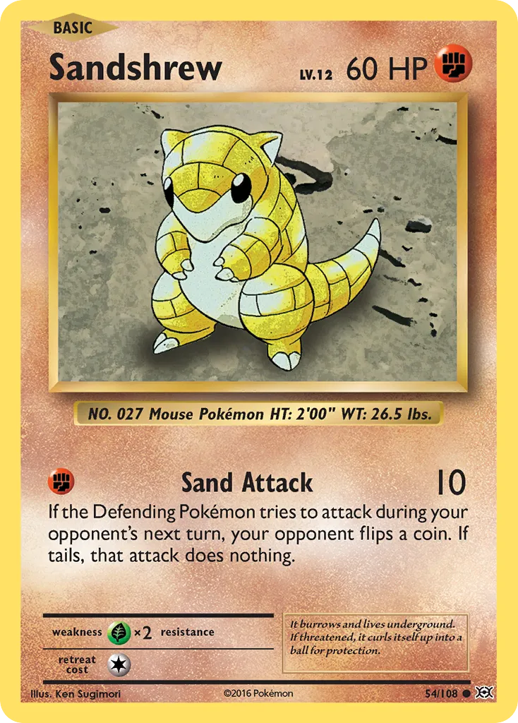Sandshrew #54, Evolutions