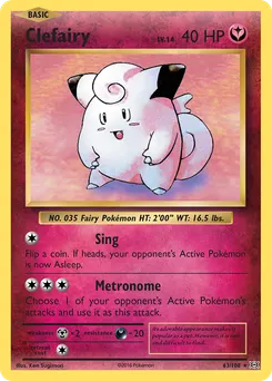 Clefairy #63, Reverse Foil