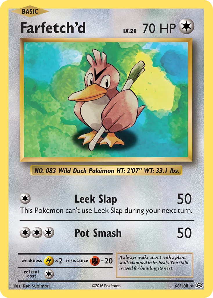 Farfetch'd #68, Evolutions Reverse Foil