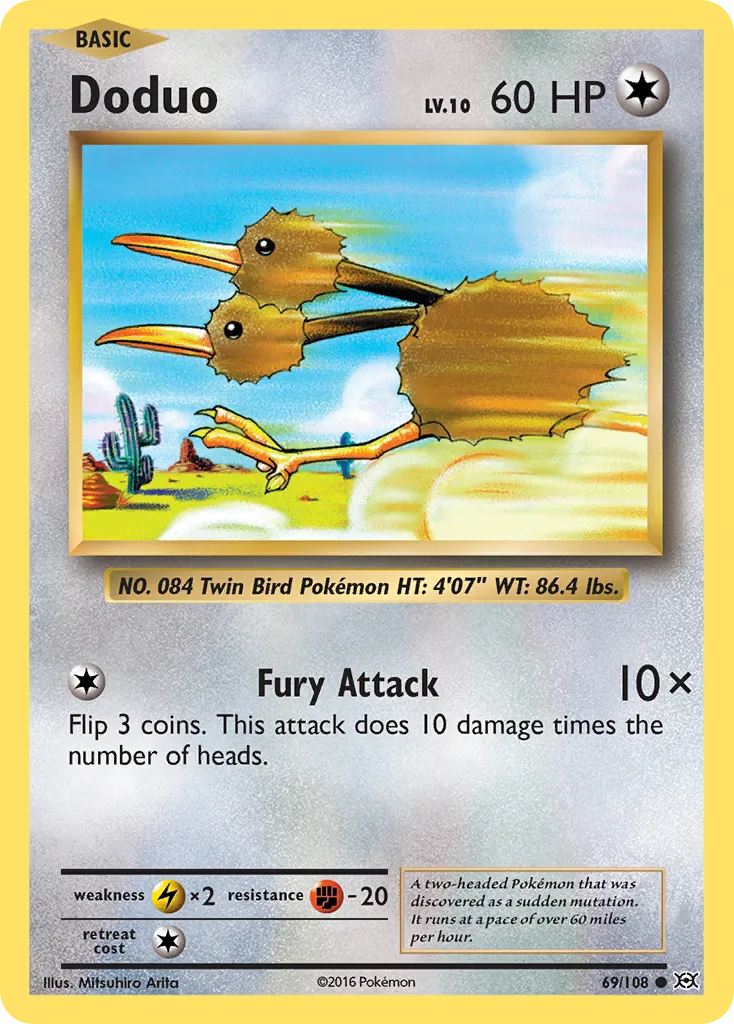 Doduo #69, Evolutions Reverse Foil