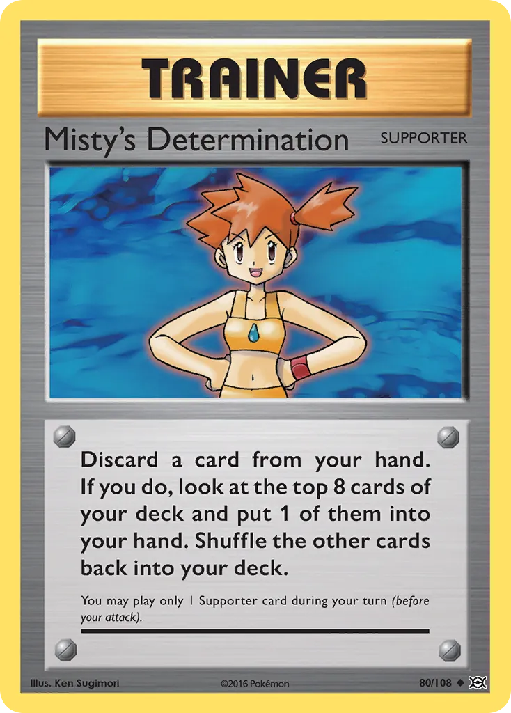 Misty's Determination #80, Evolutions Reverse Foil