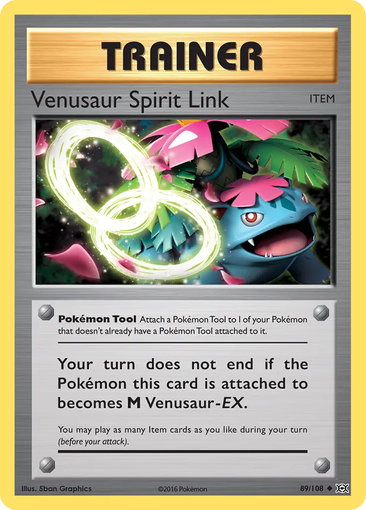 Venusaur Spirit Link #89, Evolutions Reverse Foil