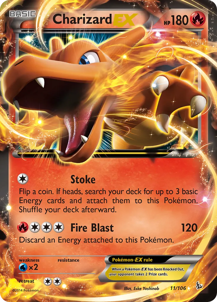 Charizard-EX #11, Flashfire Jumbo