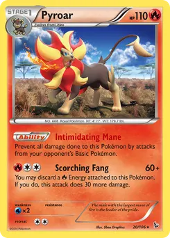 Pyroar #20, Reverse Foil