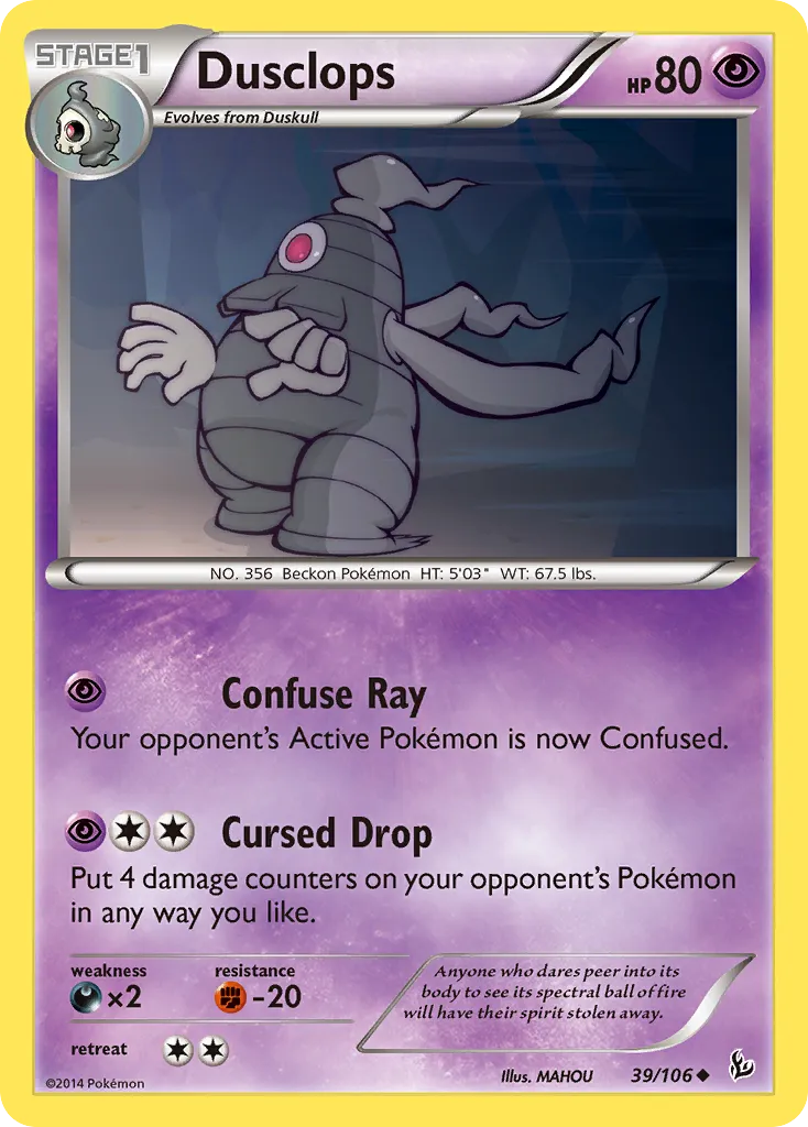 Dusclops #39, Flashfire Reverse Foil