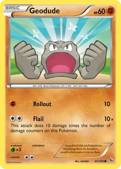 Geodude #45, Reverse Foil