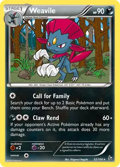 Weavile #52, Reverse Foil
