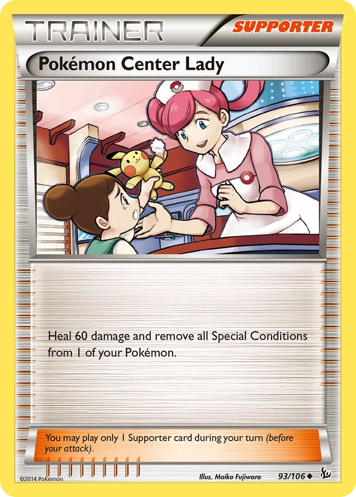 Pokémon Center Lady #93, Flashfire Reverse Foil