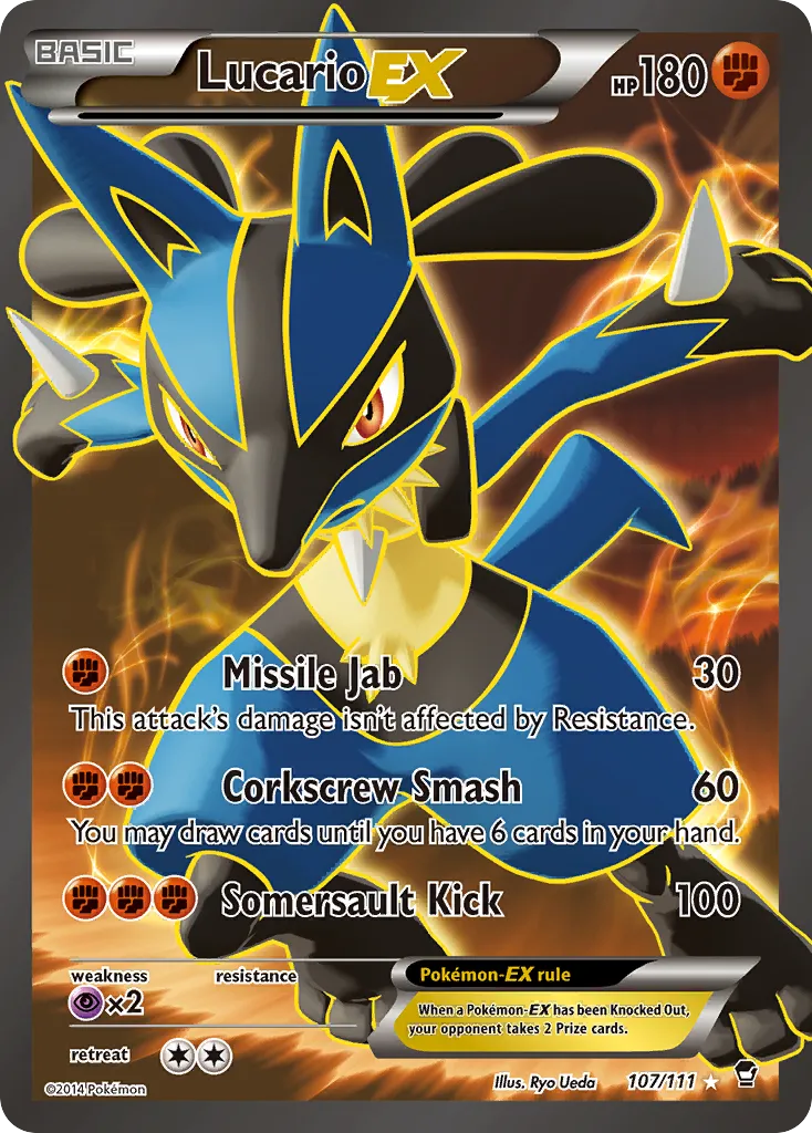 Lucario-EX #107, Furious Fists