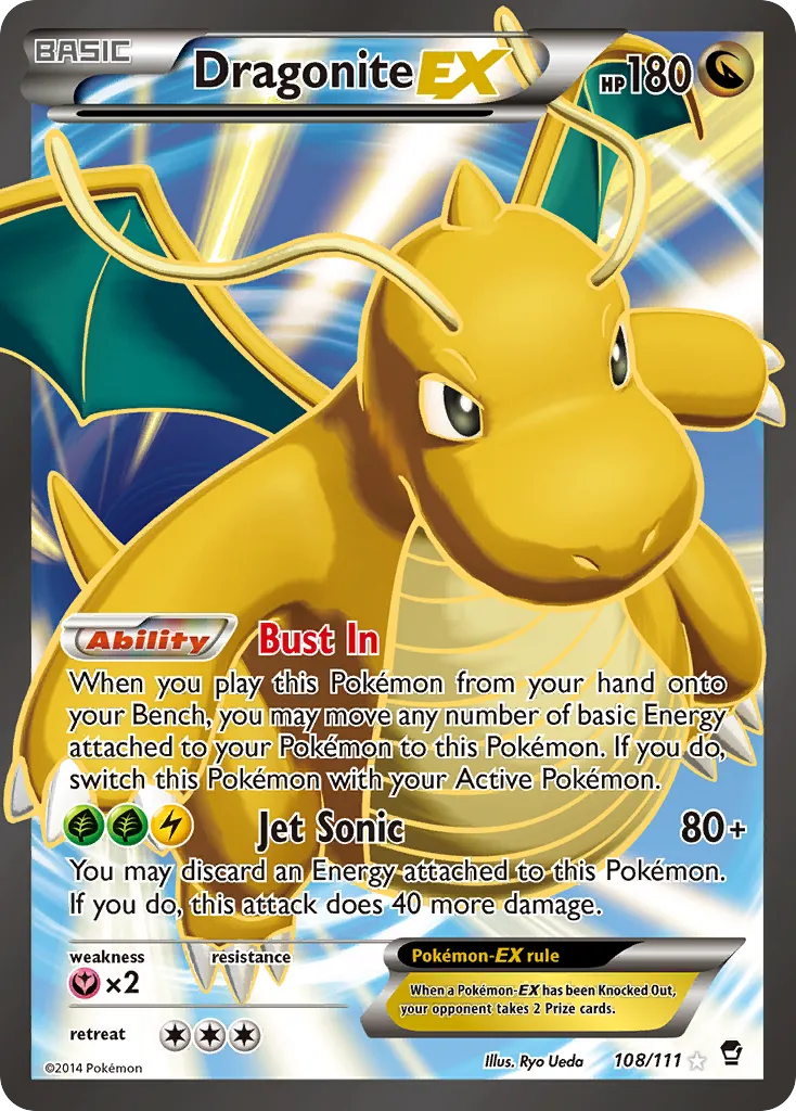 Dragonite-EX #108, Furious Fists