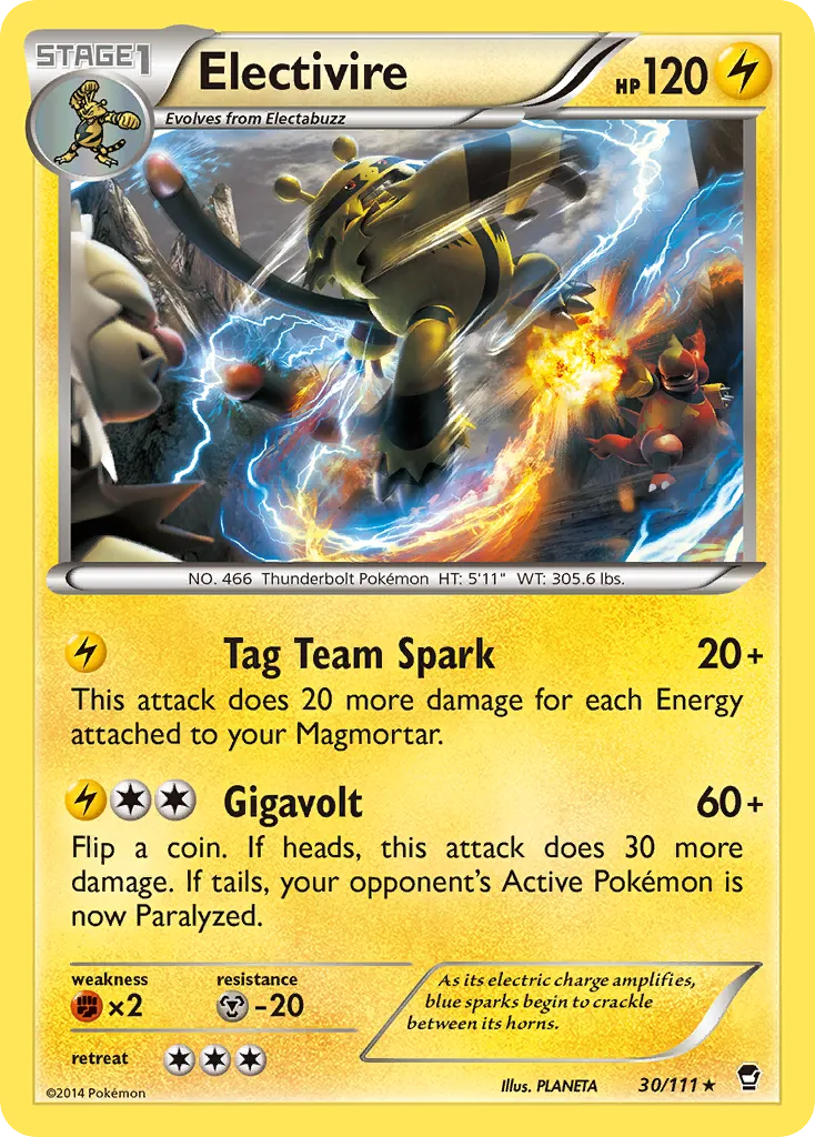 Electivire #30, Furious Fists Reverse Foil