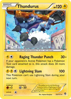 Thundurus #33, Reverse Foil