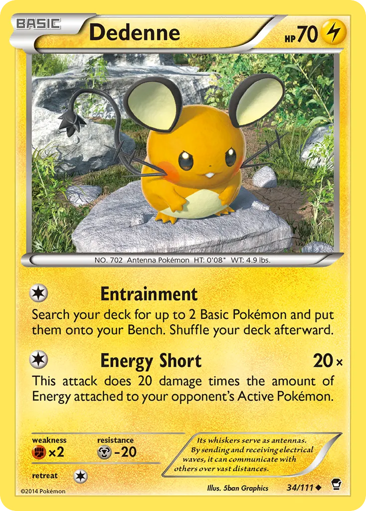 Dedenne #34, Furious Fists