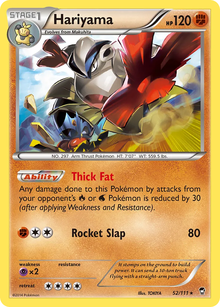 Hariyama #52, Furious Fists Reverse Foil
