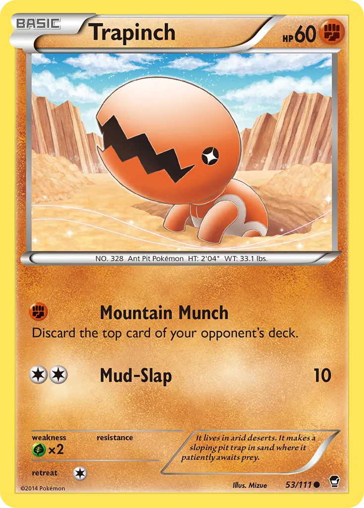 Trapinch #53, Furious Fists Reverse Foil
