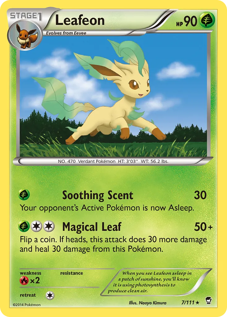 Leafeon #7, Furious Fists Reverse Foil