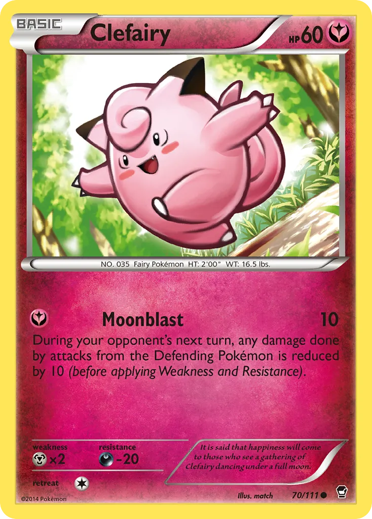 Clefairy #70, Furious Fists Reverse Foil