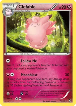Clefable #71, Reverse Foil