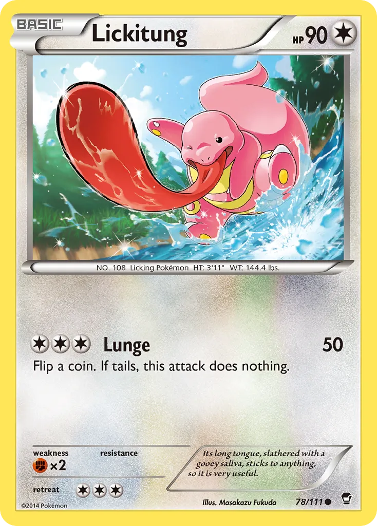Lickitung #78, Furious Fists Reverse Foil