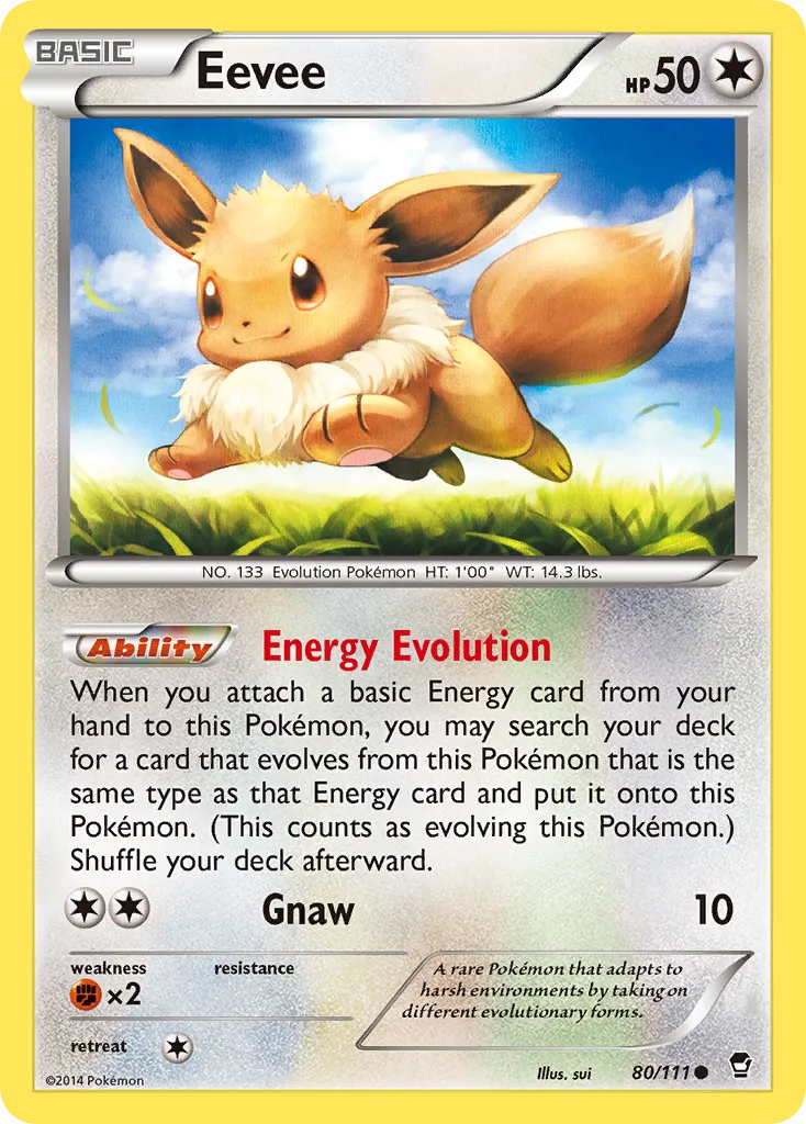 Eevee #80, Furious Fists Reverse Foil