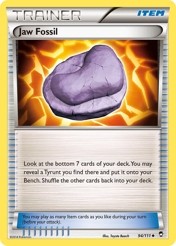 Jaw Fossil #94, Furious Fists Reverse Foil