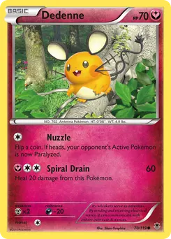 Dedenne #70, Reverse Foil