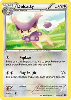 Delcatty #114, Reverse Foil